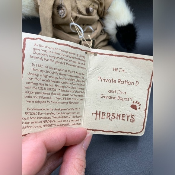 Boyd’s Bears Hershey’s Private Ration D Plush Army Cow Plush 2005 #4 - Picture 2 of 6